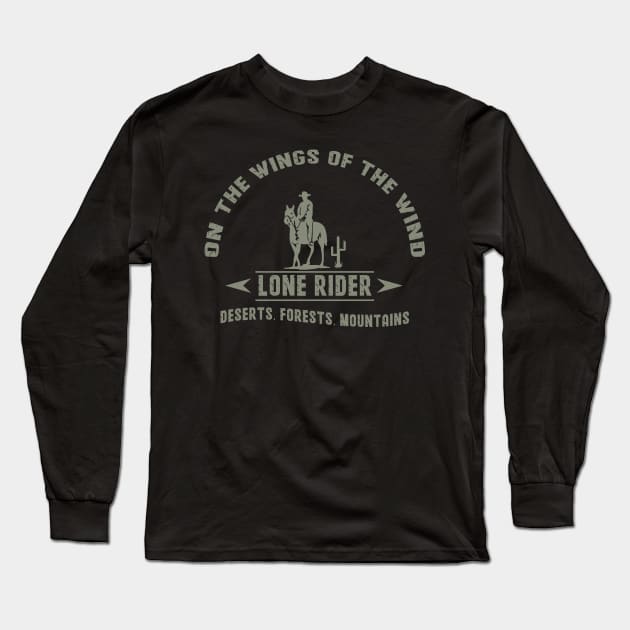 Lone Rider Long Sleeve T-Shirt by mypointink